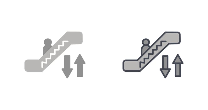 Escalator Icon Design vector