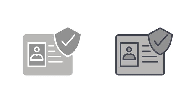 Protected Card Icon vector