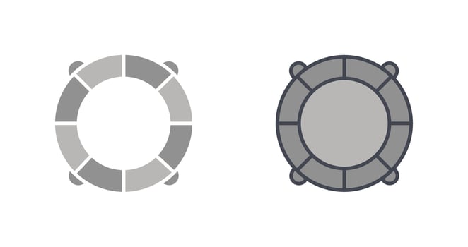 Life Saving Tube Icon Design vector