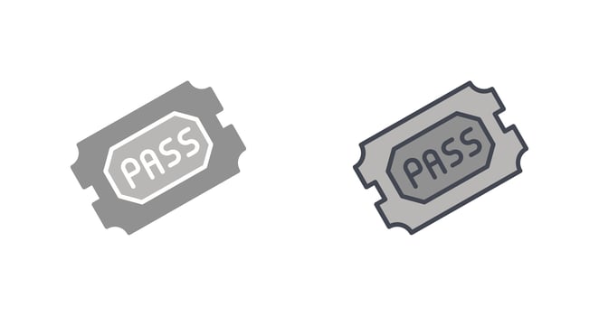Passes Icon Design vector