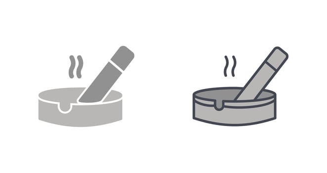 Ashtray Icon Design vector