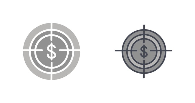 Economic Target Icon Design vector