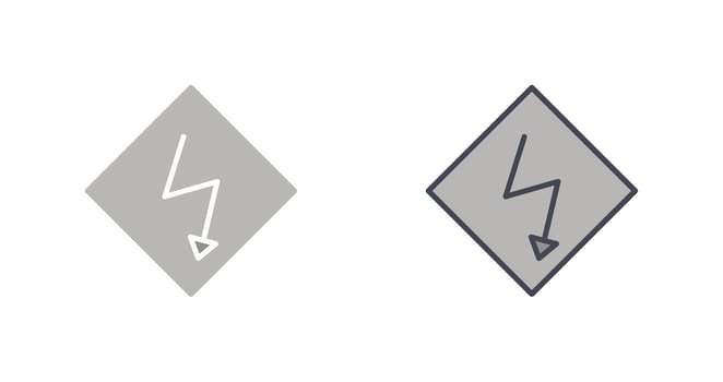 High Voltage Icon Design vector