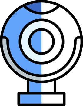 Webcam Filled Half Cut Icon vector