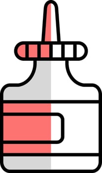 Glue Filled Half Cut Icon vector