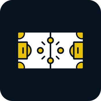 Football Strategy Glyph Two Color Icon vector