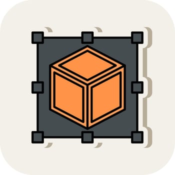 Scale Line Filled White Shadow Icon vector