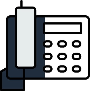 Telephone Filled Half Cut Icon vector