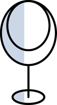 Egg Chair Filled Half Cut Icon vector