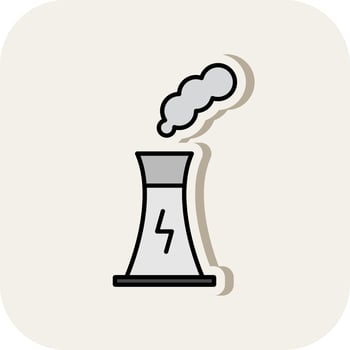 Pollution Line Filled White Shadow Icon vector