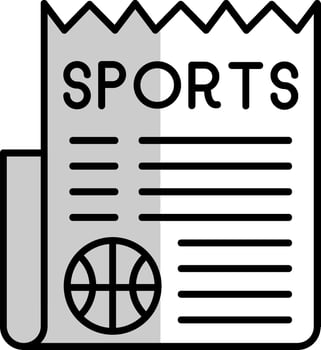Sports News Filled Half Cut Icon vector
