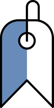 Tag Filled Half Cut Icon vector