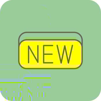 New Card Filled Yellow Icon vector