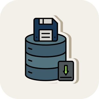 Save Data Line Filled White Shadow Icon vector
