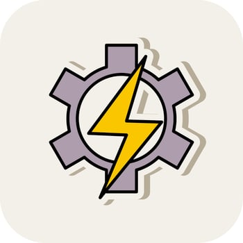 Setting Line Filled White Shadow Icon vector