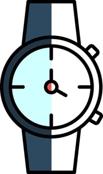 Watch Filled Half Cut Icon vector