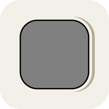 Round Corner Line Filled White Shadow Icon vector