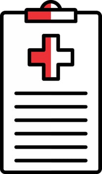 Medical Chart Filled Half Cut Icon vector