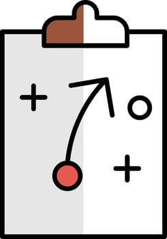 Strategy Filled Half Cut Icon vector
