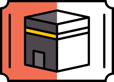 Decoration Filled Half Cut Icon vector
