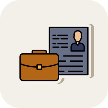 Suitcase Line Filled White Shadow Icon vector
