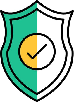 Safety Filled Half Cut Icon vector