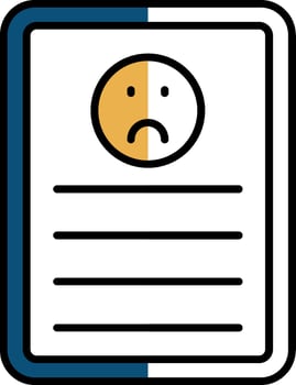 Complaint Filled Half Cut Icon vector
