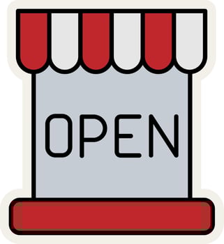 Open Line Filled White Shadow Icon vector