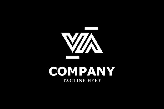 letter v and a monogram modern logo vector