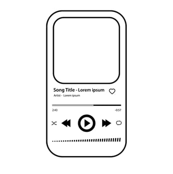 Music player Song plaque with vector