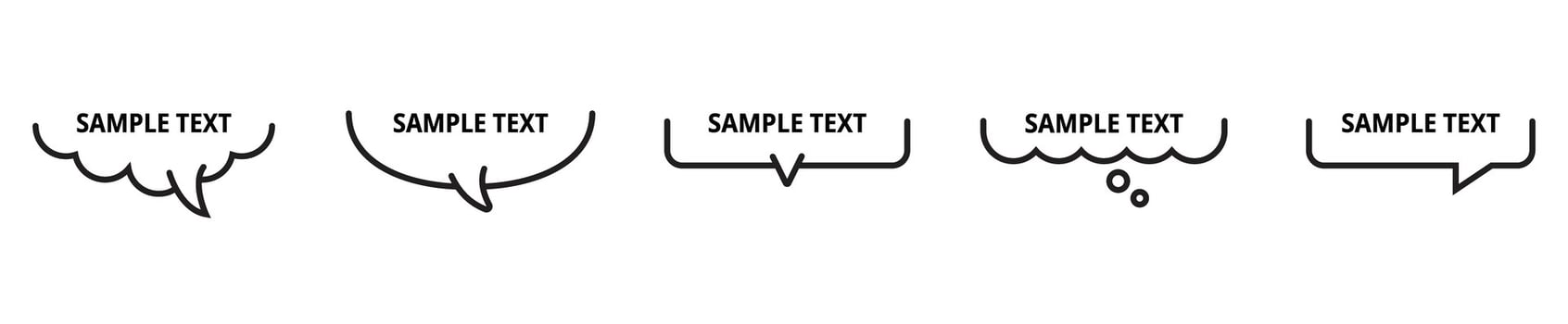 simple frame for text half buble chat cute shape vector