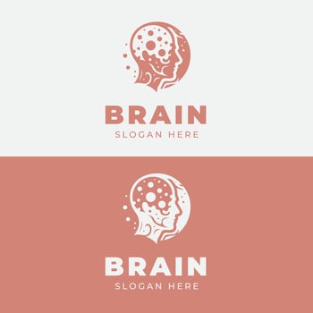 Human head logo design as a symbol of creative ideas vector