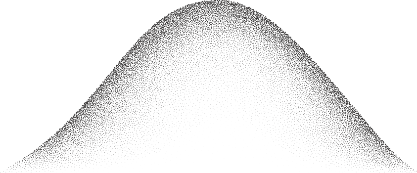 Noisy grainy mountain with gradient stipple sand effect. Dotted black abstract texture. Wavy grunge spray gradation shape. Vintage stipple hills shade. png