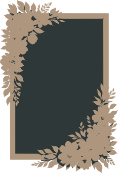 silhouette flowers border on blackboard clipart, floral illustration design for wallpaper, greeting card, teacher, graduation, congratulations, mother, birthday, art, craft, scrapbook, spring png
