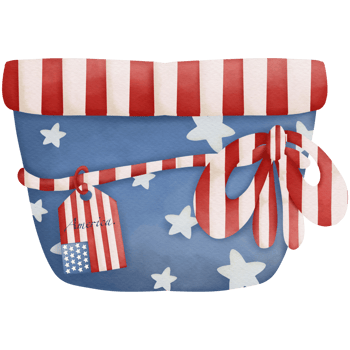Plant pot Independence Day watercolor clip art png