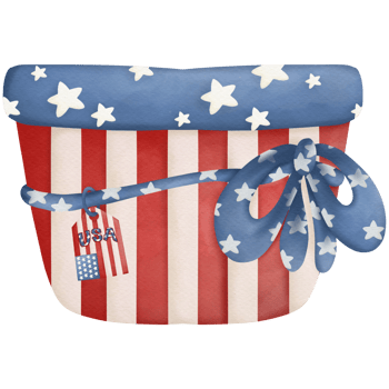 Plant pot Independence Day watercolor clip art png