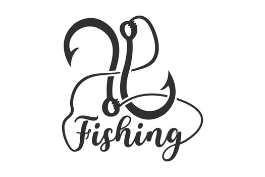 Fishing Typography Design, Fishing Logo Design, Hook Typography Design, Fishing Typography Art, Typography Design for Anglers, Fishing Theme Edition, Fishing Typography Artwork vector