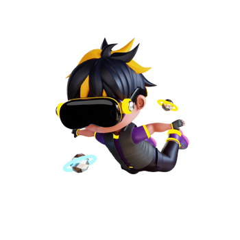 3d Cute Boy Flying png