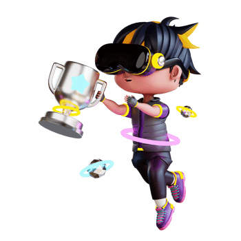 3d Cute Boy Work Get Metaverse Trophy png