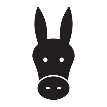 donkey face icon design flat vector