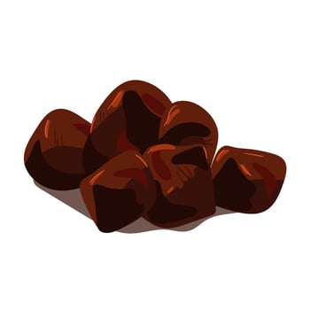 A group of pieces of shish kebab. A color illustration of a grilled dish can serve as a visual aid for recipe cards, barbecue restaurant menus or food packaging design, attracting customers vector