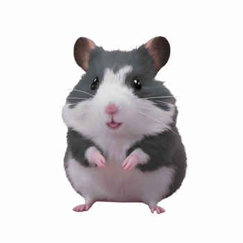 Cute hamster isolated on transparent background png