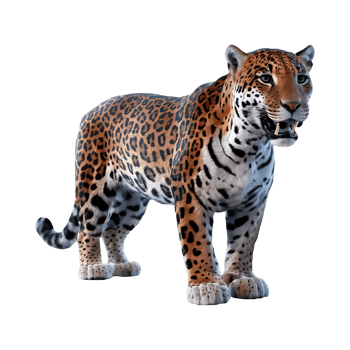 Jaguar leopard wildcat clipart isolated on transparent background png