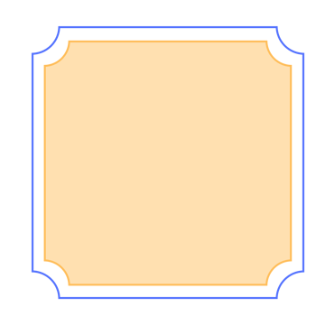 text box is a orange pastel color square shape png