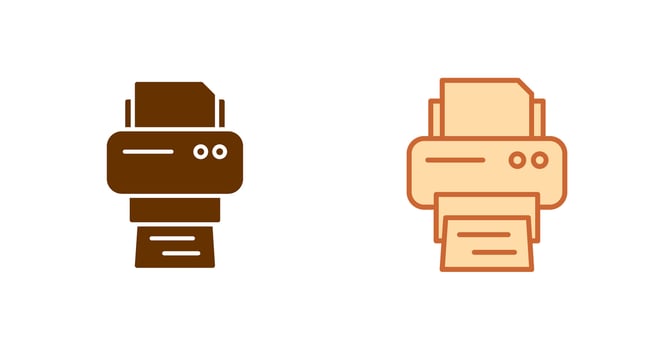 Printer Icon Design vector