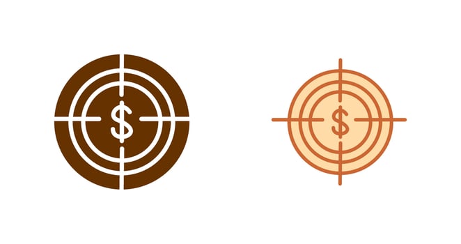 Economic Target Icon vector