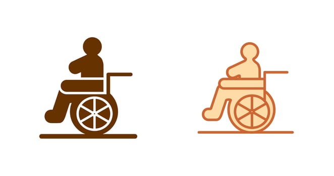 Wheelchair Icon Design vector