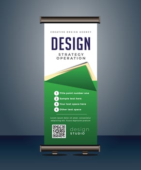 corporate business roll up banner standee pull up banner x banner template vector
