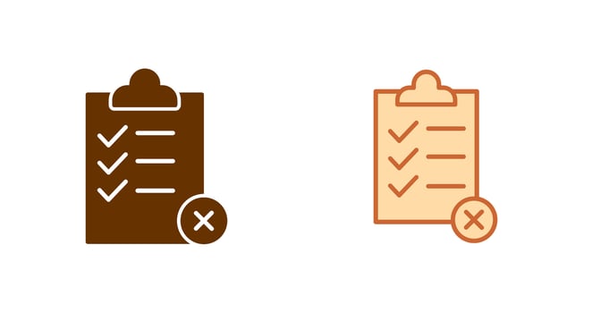 Rejected Icon Design vector