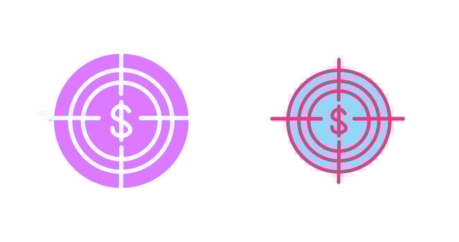 Economic Target Icon vector